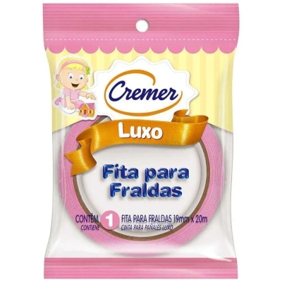 Fita para Fraldas Cremer Luxo Rosa 20m