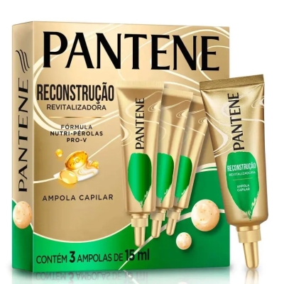 Kit Ampola Pantene Reconstrução Revitalizadora com 3 Unidades de 15ml cada