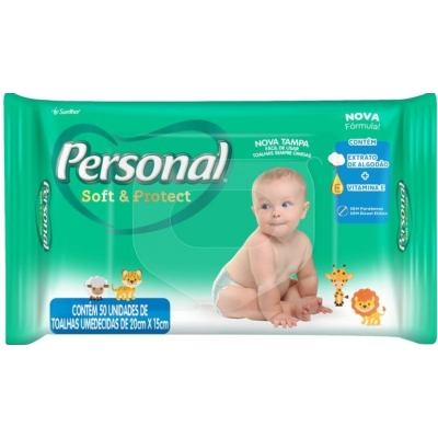 Lenços umedecidos Personal Baby 50 Unidades 