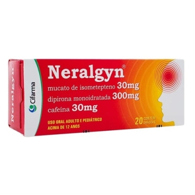 Neralgyn 30mg + 300mg + 30mg 20 Drágeas