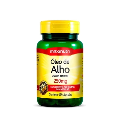 Suplemento Alimentar Oleo de Alho 250mg 60 Cápsulas Maxinutri