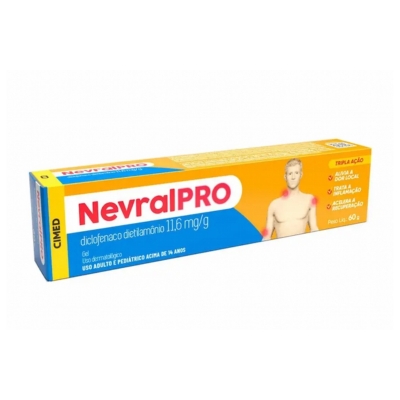 Nevralpro Diclofenaco Dietilamônio 11,6 mg/g Gel 60g