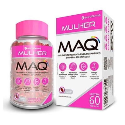 Suplemento Vitamina e Minerais Maq Mulher 60 Cápsulas - Eurofarma