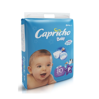 Fralda Capricho Baby Hiper P 80 Unidades 