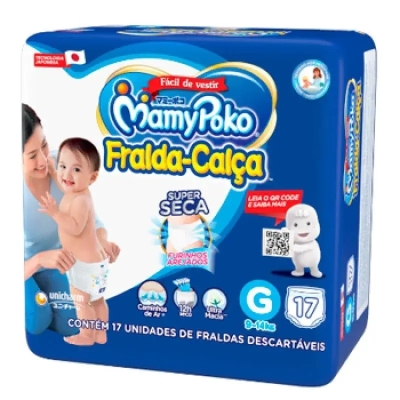 Fralda Mamypoko Calca Jumbo G 17 Unidades Azul