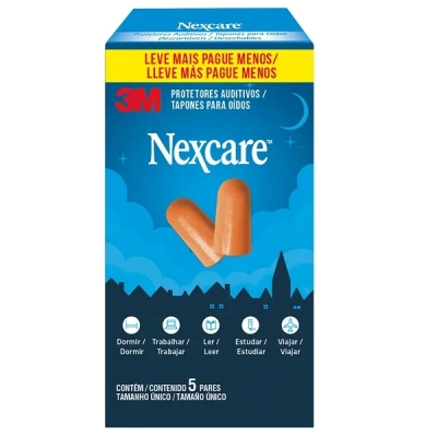 Protetor Auditivo Nexcare 5 Pares