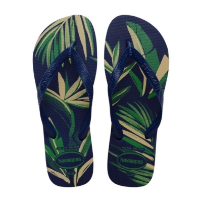Sandália Havaianas Aloha Marinho/Marinho 37/38 Folhas 1 Par