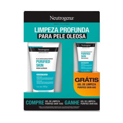 Kit Neutrogena Purified Skin Gel de Limpeza Facial 150g + 60g