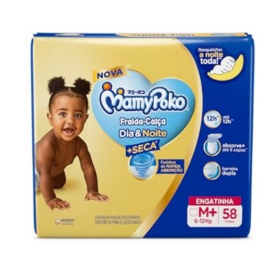 Fralda Mamypoko Calca Dia/Noite Hiper M 58 Unidades