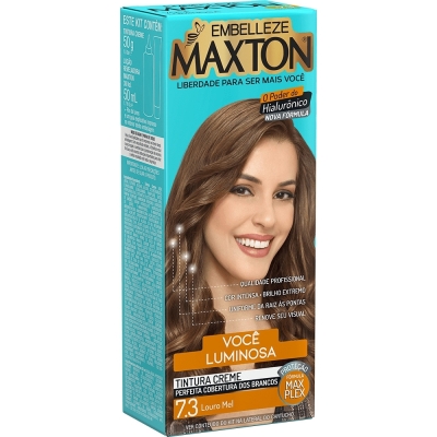 Tinta de Cabelo Permanente Maxton - 7.3 Louro Mel