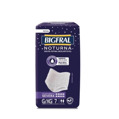 Roupa Íntima Bigfral Noturna G/XG Unissex 7 Unidades