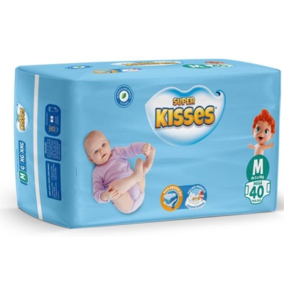 Fralda kisses Super Mega M 40 Unidades