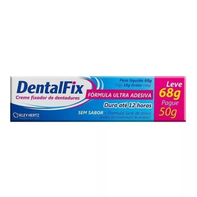 Creme Fixador de Dentadura Dentalfix Ultra Adesiva sem Sabor 68g