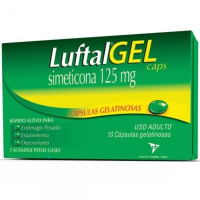 Luftal Gel 125mg 10 Cápsulas 