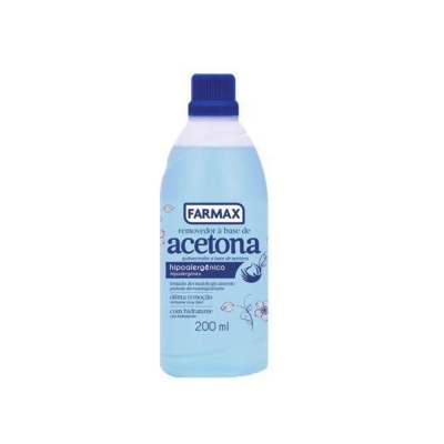 Acetona azul 200ml removedor farmax
