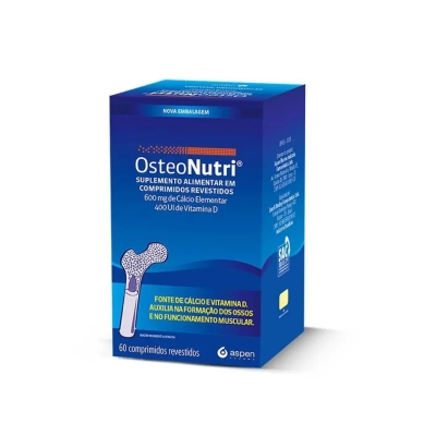 Cálcio 600mg + Vitamina D 400UI Osteonutri 60 Comprimidos