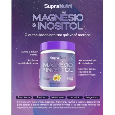 Suplemento Alimentar SupraNutri Magnésio Inositol 180g