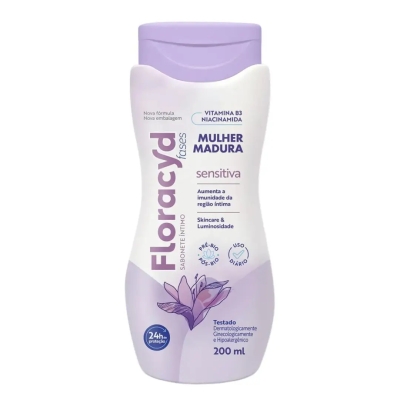 Sabonete Líquido Íntimo Floracyd Sensitiva Mulher Madura 200ml