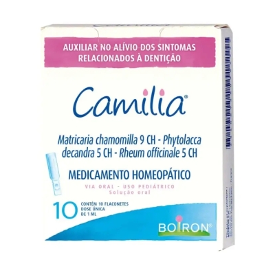 Camilia Matricaria Chamomila 9CH+ Phytolacca Decandra 5CH + Rheum Officinale 5CH 10 Flaconetes