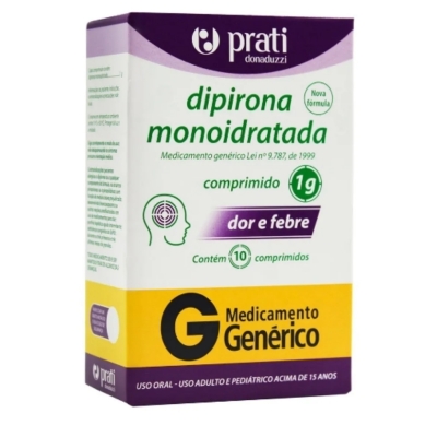 Dipirona Monoidratada 1g 10 Comprimidos GenéricoPrati Donaduzzi