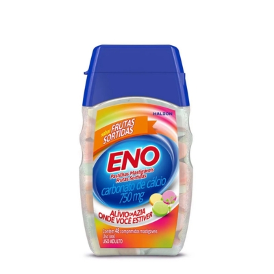 Antiácido Eno Frutas Sortidas 48 pastilhas Mastigáveis