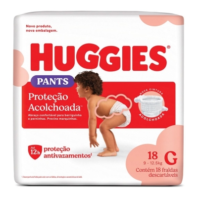 Fralda Huggies Roupinha Supreme Care Jumbo G 18 Unidades 
