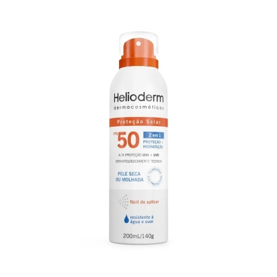 Protetor Solar Corporal Spray FPS 50 Helioderm Suncare 200ml
