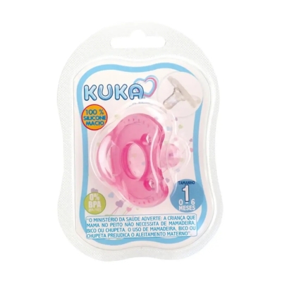 Chupeta Kuka Soft Comfort Redondo 2903 Tamanho 1 Rosa - 1 unidade