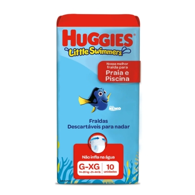 Fralda Huggies Piscina Pacote Tamanho G/XG 10 Unidades