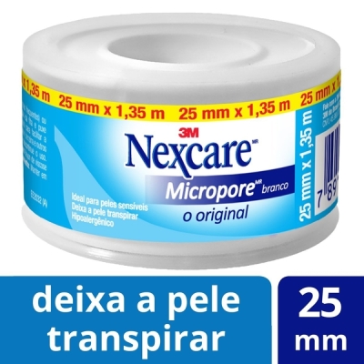 Fita micropore nexcare branco 2.5cmx1.35