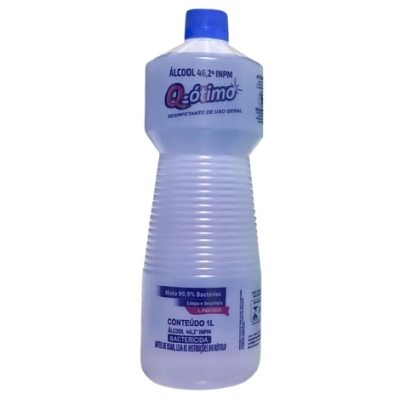 Alcool 46.2% Bactericida Lavanda 1 Litro - Qótimo