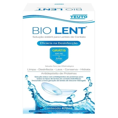 Bio Lent Soluções para Lente de Contato Kit Frasco 350ml Frasco 120ml - Teuto