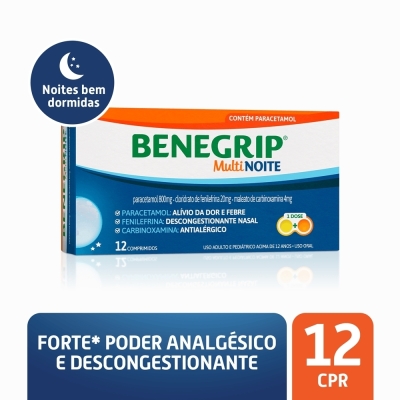 Benegrip Multi Noite 12 Comprimidos
