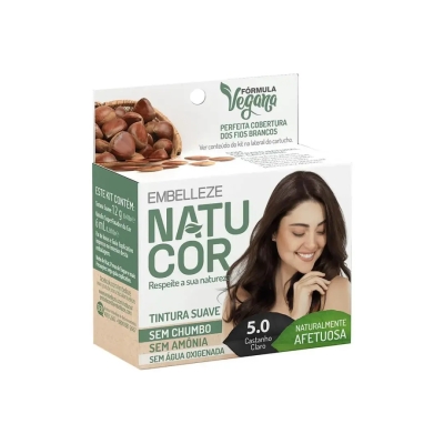 Tinta de Cabelo Permanente Embelleze Natucor - 5.0 Castanho Claro