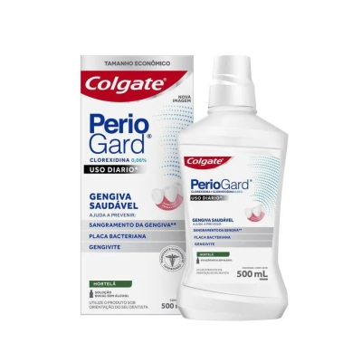 Enxaguante Antisséptico Bucal Colgate PerioGard Gengiva Saudável Sem Álcool 500ml
