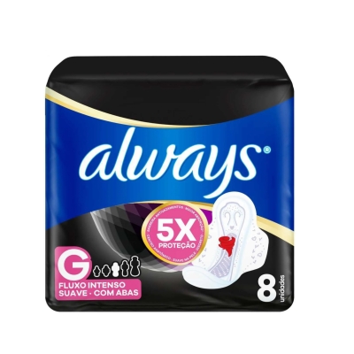 Absorvente Always Noite Ultra Suave com Abas 8 Unidades