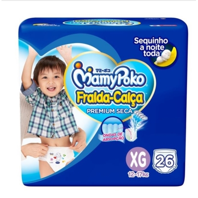 Fralda Calça Infantil MamyPoko Cuidado Real XG - 26 Unidades