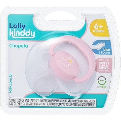 Chupeta Lolly Kinddy Zoo Tamanho 2 Rosa - 1 Unidade