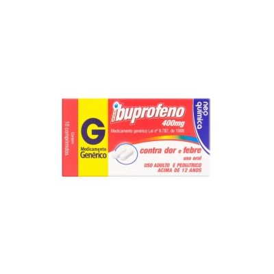 Ibuprofeno 400mg 10 Comprimidos Genérico Neo Química