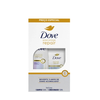 Kit Dove Bond Intense Repair Shampoo 350ml + Condicionador 150ml