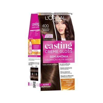 Tinta de Cabelo Casting Creme Gloss L’Oréal Paris - 400 Castanho Natural