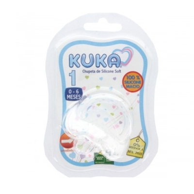 Chupeta Kuka Soft Ortodôntica 2700 Transparente 0 A 6 Meses 1 Unidade