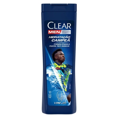 Shampoo Anticaspa Clear Men Hidratação Campeã Vini Júnior 400ml