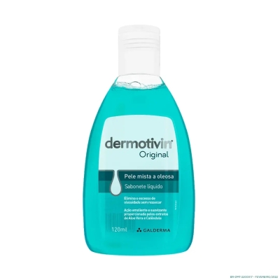 Sabonete Líquido Facial Dermotivin Original Pele Mista a Oleosa 120ml