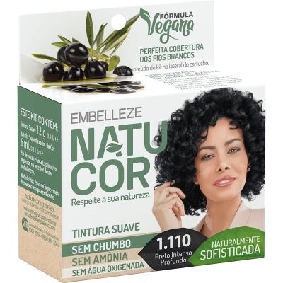 Tint natucor 1.110 preto intenso profundo