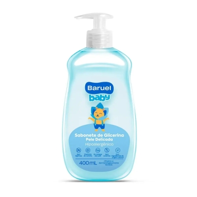Sabonete Líquido de Glicerina Baruel Baby Pele Delicada 400ml