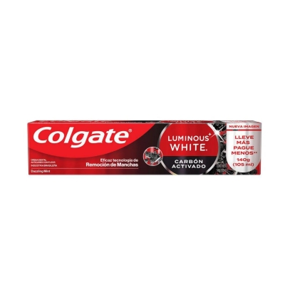 Creme Dental Colgate Luminous White Carvão Ativado 140g