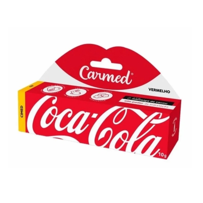 Hidratante Labial Carmed Coca-Cola Vermelho 10g