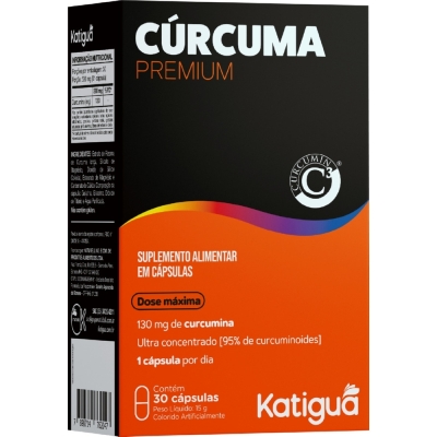 Suplemento Alimentar Cúrcuma Premium Katiguá 30 Cápsulas