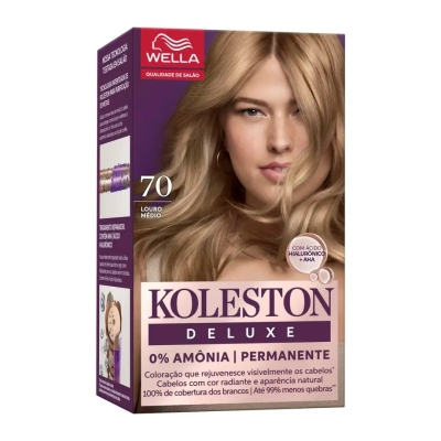 Tinta de Cabelo Permanente Koleston Deluxe - Louro Médio 70